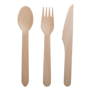 Cubiertos De Madera X 16 Cm