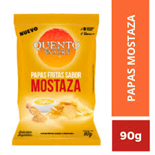 QUENTO - Papas Sabor Mostaza X 90 Grs