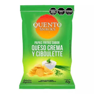 QUENTO - Papas Sabor Crema Y Ciboulette X 90 Grs