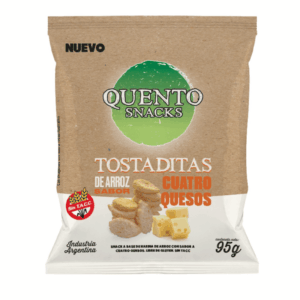 QUENTO - Tostaditas Arroz 4 Quesos X 95 Grs