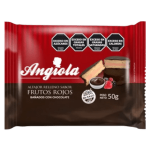 ANGIOLA - Alfajores  De Frutos Rojos Bañados De Chocolate Sin Tacc X 50 G X 12 U.