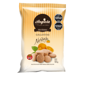 ANGIOLA - Galletitas Dulces Sabor Naranja X 130 G Sin Tacc