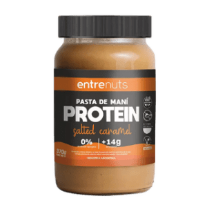 ENTRE NUTS - Pasta de Mani Proteica Salted & Caramel x 370 Grs