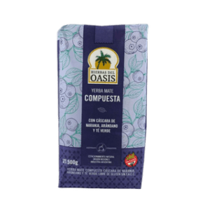 OASIS - Yerba Mate Con Arandanos, Te Verde Y Cascara De Naranja X 500 Grs