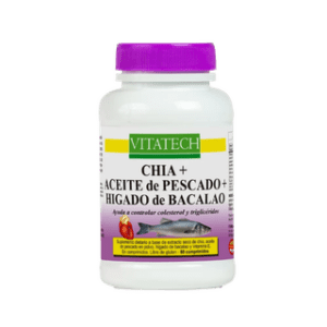 VITATECH - Aceite De Pescado +Chia + Higado De Bacalao X 30 Comp